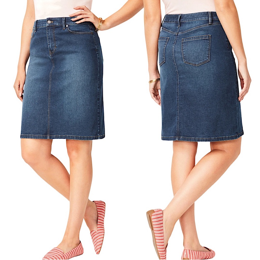 TALBOTS Classic Denim Skirt